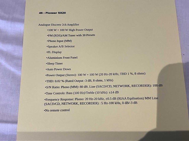 Pioneer sx-20 receivers - afbeelding 4 van  4