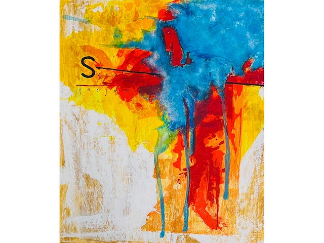 Piotr konkl - trojan horse - kleurenzeefdruk - afbeelding 1 van  8