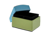 Piraatkoffertje leder blauw/groen km - kerst- & seizoensartikelen (288x) - afbeelding 2 van  3