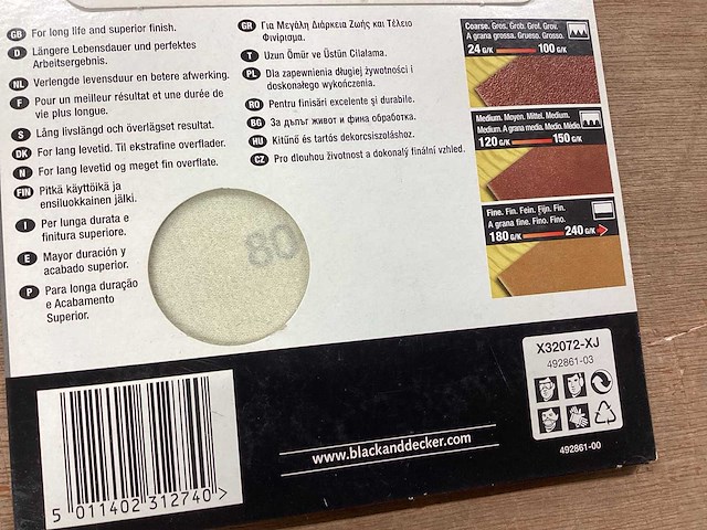 Piranha x32072 schuurschijf 125mm, k80 (68x) - afbeelding 5 van  5