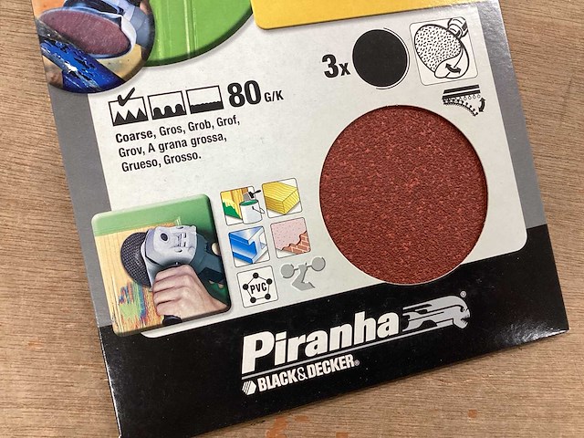 Piranha x32072 schuurschijf 125mm, k80 (68x) - afbeelding 3 van  5