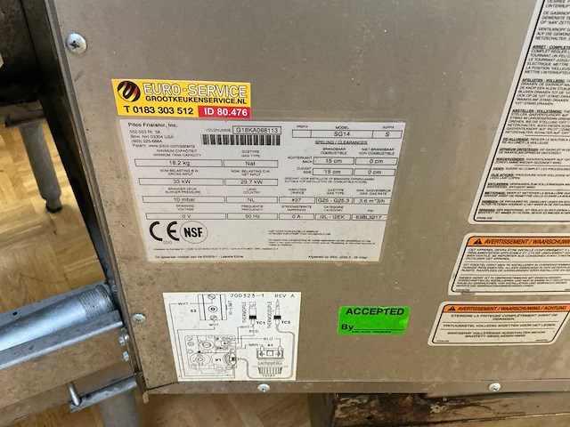 Pitco sg14 friteuse - afbeelding 8 van  9