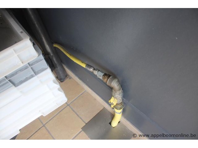 Pizzaoven, rvs uitvoering, met stenen bakvloer, met schouw, met gasaansluiting + hout, werking niet gekend - afbeelding 4 van  5