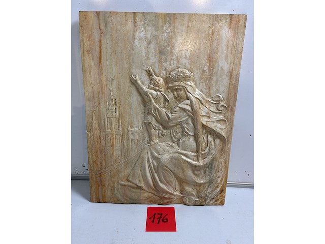 Plaaster barrelief maria - afbeelding 1 van  2