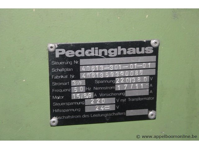 Plaatbewerkingsmachine peddinghaus peddiworker 500, serienummer 406135939086, 220.380 v, 3 fasen, werking niet gekend - afbeelding 3 van  4