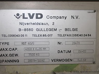Plaatschaar lvd hst 40/6, bouwjaar 1993, serienummer 20478, 9,5 kw, 380 v, 4050 x 6,35 mm, 7.500 kg, voetpedaal, werking niet gekend - afbeelding 5 van  5