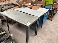 Plaatstalen werktafel (2x) - afbeelding 2 van  2
