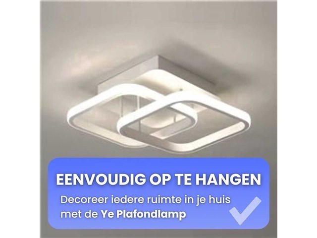 Plafondlamp modern wit - nieuw - afbeelding 2 van  4