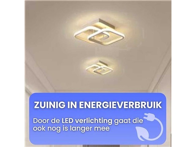 Plafondlamp modern wit (3x) - afbeelding 3 van  4