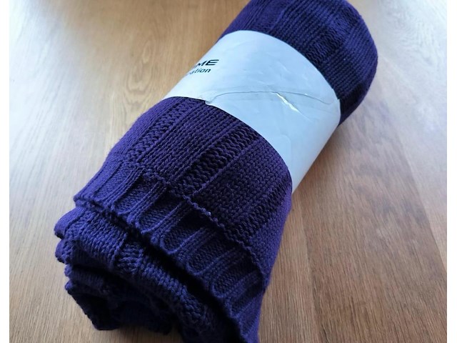 Plaid beau home kleur : purper maat : 160x180 - afbeelding 1 van  3