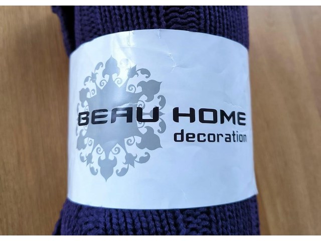 Plaid beau home kleur : purper maat : 160x180 - afbeelding 2 van  3