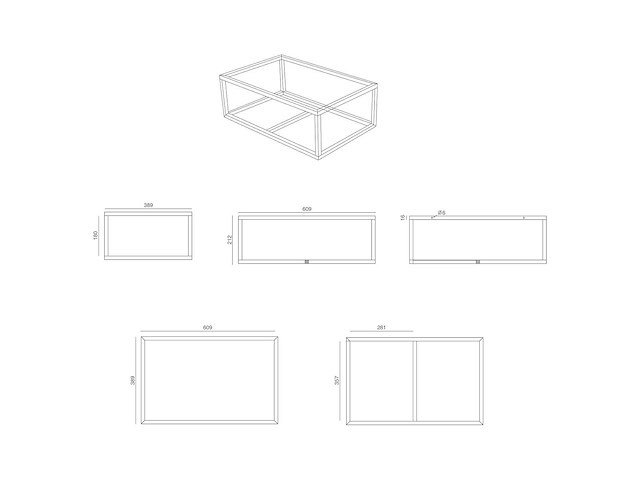Plan vasque rectangulaire en béton et acier inoxydable - gris et noir - afbeelding 5 van  7