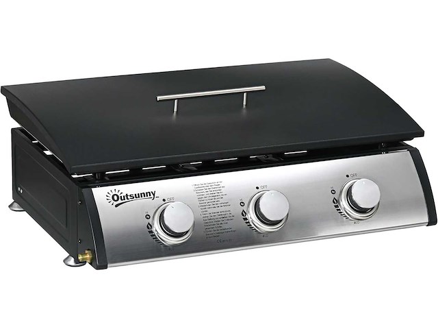 Plancha - gasbarbecue, tafelbarbecue met 3 branders - afbeelding 3 van  11