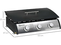 Plancha - gasbarbecue, tafelbarbecue met 3 branders - afbeelding 6 van  11