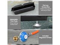 Plancha - gasbarbecue, tafelbarbecue met 3 branders - afbeelding 9 van  11