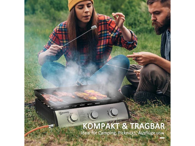 Plancha - gasbarbecue, tafelbarbecue met 3 branders - afbeelding 9 van  10