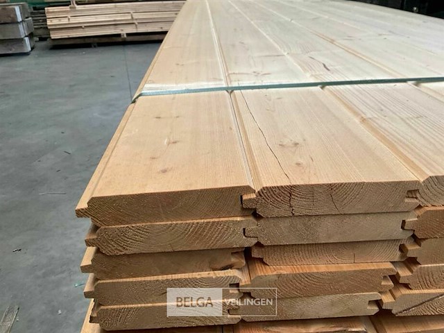 Planken blokhut - vuren geschaafd blank - afbeelding 4 van  4