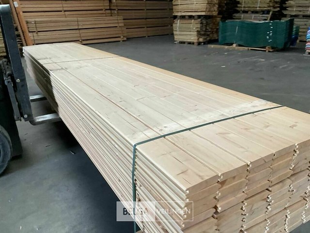 Planken blokhut - vuren geschaafd blank - afbeelding 3 van  4