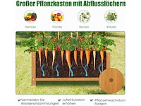 Plantenbak met een latwerk, sparrenhout, 180 cm, bloempot met privacyscherm - afbeelding 5 van  6
