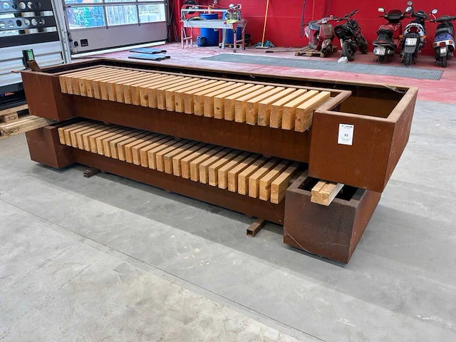 Plantenbak-zitbank (2x) - afbeelding 1 van  7