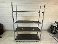 Plantenkar + 2 vaste metalen rekken - afbeelding 1 van  11