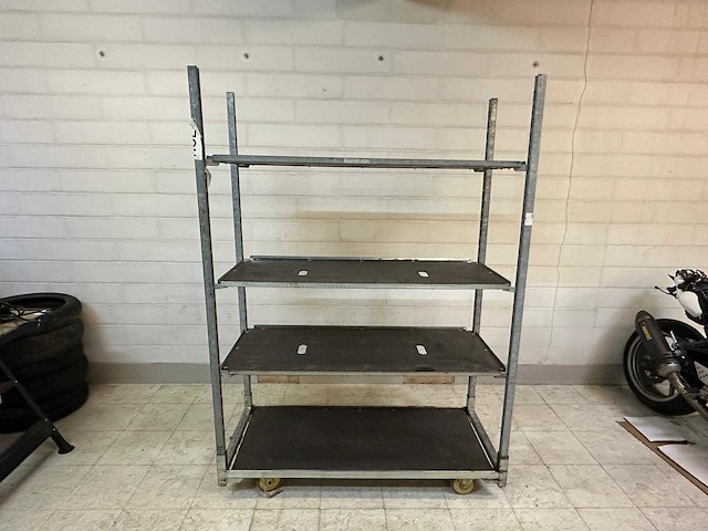 Plantenkar + 2 vaste metalen rekken - afbeelding 4 van  11