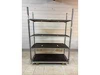 Plantenkar + 2 vaste metalen rekken - afbeelding 5 van  11