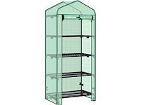 Plantenkas, mobiele kas op wielen, 130 g/m² pe zeil, 4 planken - afbeelding 2 van  4