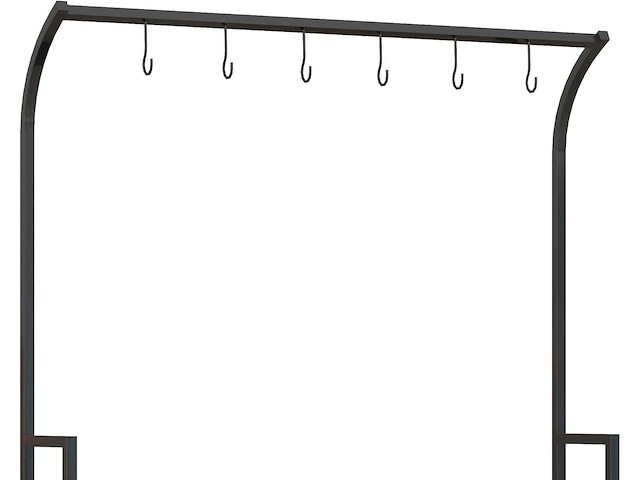 Plantenstandaard met drie lagen, bloemenplank met 6 haken - afbeelding 9 van  9