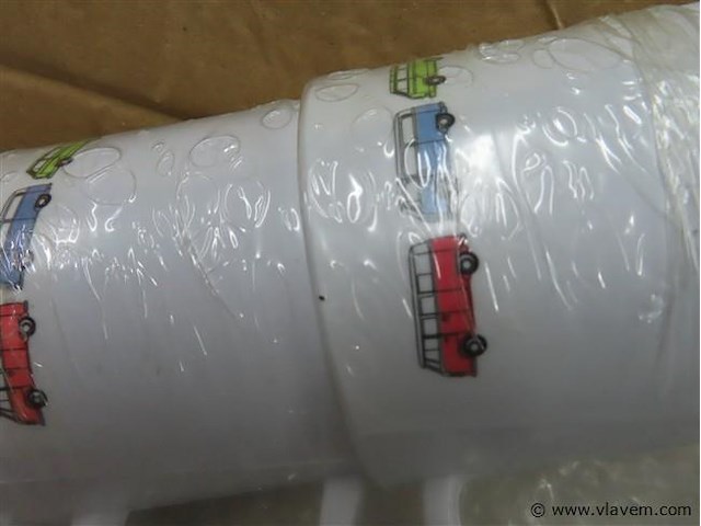 Plastic servies decoratie vw bus - afbeelding 2 van  3