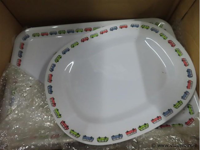 Plastic servies decoratie vw bus - afbeelding 3 van  3
