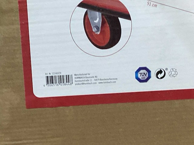 Plateauwagen 91x61 cm, 250kg - afbeelding 8 van  8