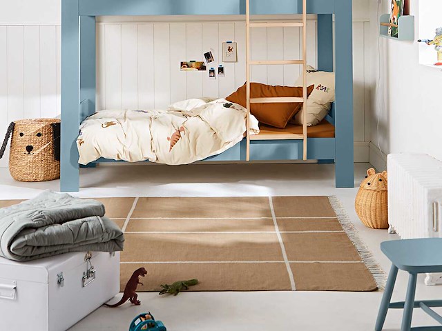 Platgeweven katoenen tapijt - 120x170 cm - afbeelding 1 van  7