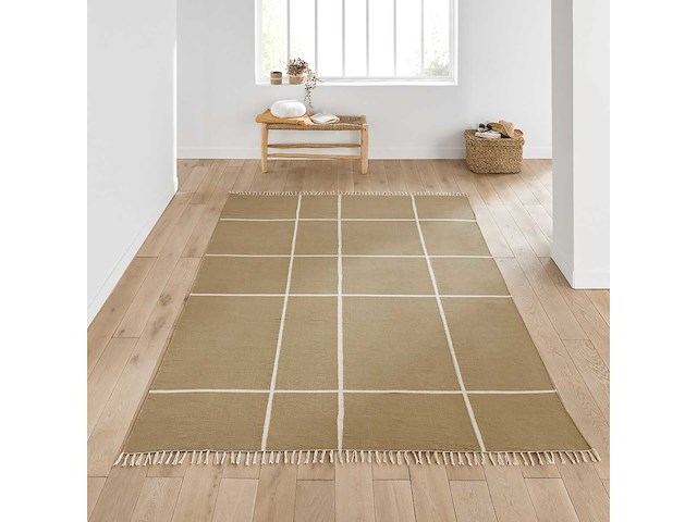 Platgeweven katoenen tapijt - 120x170 cm - afbeelding 2 van  7