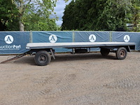 Platte aanhangwagen zelfbouw 1980 - afbeelding 1 van  1
