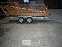 Platte dubbel-assige aanhangwagen - afbeelding 2 van  8