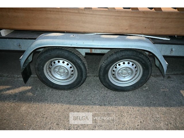 Platte dubbel-assige aanhangwagen - afbeelding 3 van  8