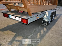 Platte dubbel-assige aanhangwagen - afbeelding 4 van  8