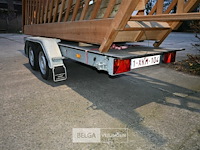 Platte dubbel-assige aanhangwagen - afbeelding 5 van  8