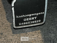 Platte dubbel-assige aanhangwagen - afbeelding 6 van  8