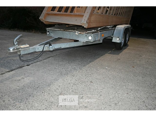 Platte dubbel-assige aanhangwagen - afbeelding 7 van  8