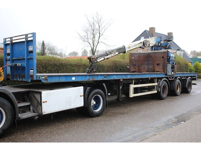 Platte oplegger floor flo-17-30h2 1998 met kraan - afbeelding 1 van  1