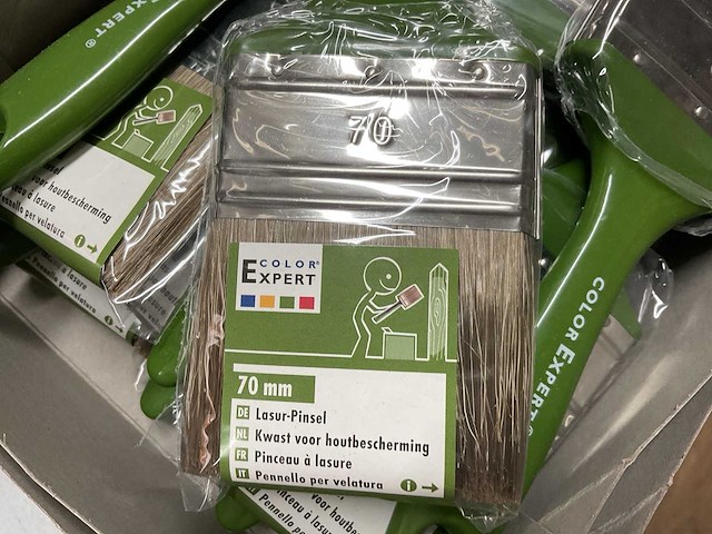 Platte verfborstels; patentpuntkwasten voor houtbescherming (48x) - afbeelding 3 van  7