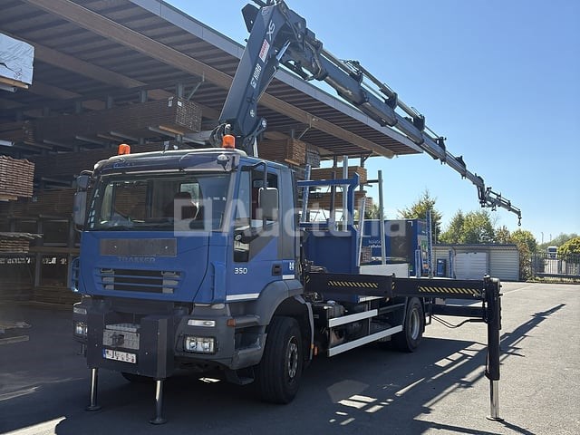 Platte vrachtwagen met kraan iveco trakker 350 (2005-351,428 km-vin:wjma1vpt20c157700) - afbeelding 1 van  39