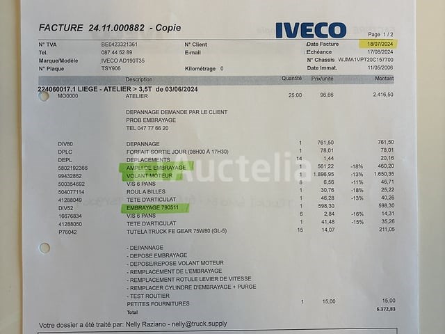 Platte vrachtwagen met kraan iveco trakker 350 (2005-351,428 km-vin:wjma1vpt20c157700) - afbeelding 16 van  39