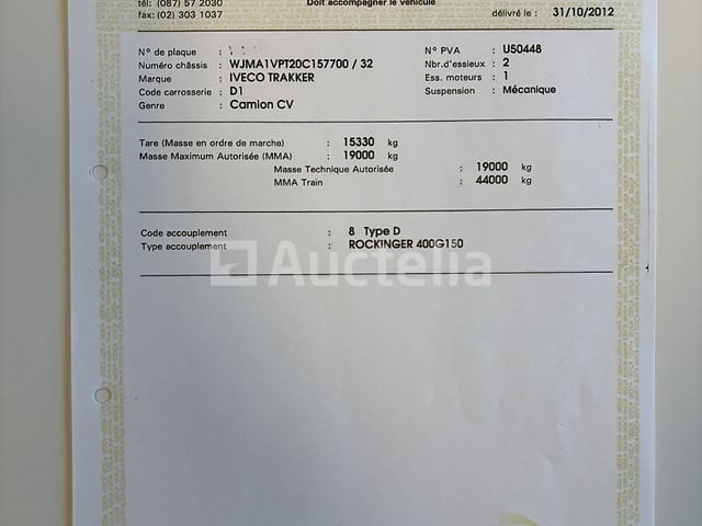 Platte vrachtwagen met kraan iveco trakker 350 (2005-351,428 km-vin:wjma1vpt20c157700) - afbeelding 19 van  39