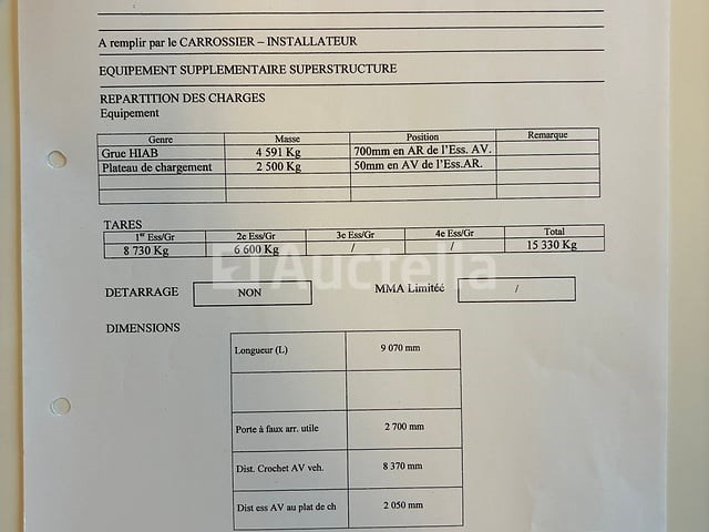 Platte vrachtwagen met kraan iveco trakker 350 (2005-351,428 km-vin:wjma1vpt20c157700) - afbeelding 21 van  39