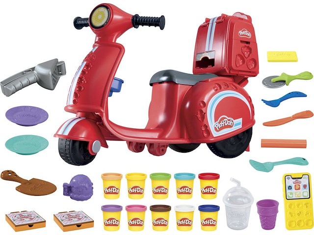 Play-doh pizza bezorgscooter - afbeelding 3 van  4