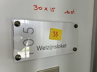 Plexi naambordjes 30x15cm (10st) - afbeelding 1 van  5
