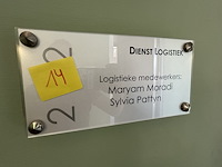 Plexi naambordjes in gang (30x15) - 9stuks - afbeelding 4 van  8